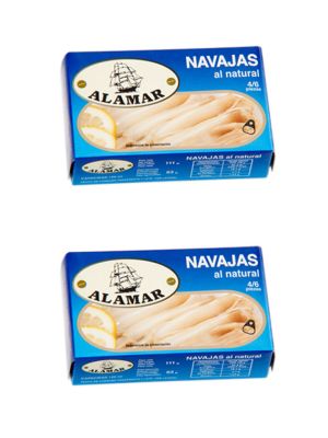 Pack 2 Latas Navajas Natural 4/6 Alamar Ol-120