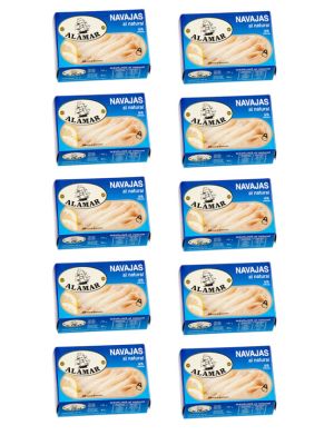 Pack 10 Latas Navaja Al Natural 4/6 Alamar Ol-120