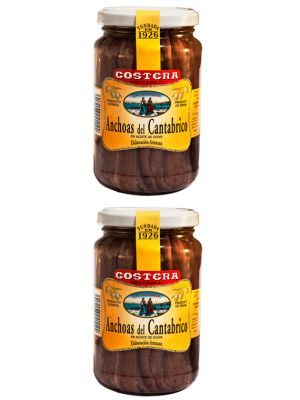 Anchoas Artesanas Aceite Oliva 2 Tarros de 400 Gr Costera