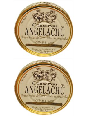 Filetes de Anchoas En Aceite Ol C.angelachu Pack 2 Latas (280 G)