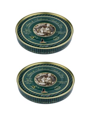 Pack de 2 Panderetas Anchoas En Aceite de Oliva (serie Oro)