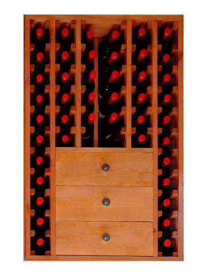 Botellero Pino Godello 46 Botellas con 3 Cajones Bajos