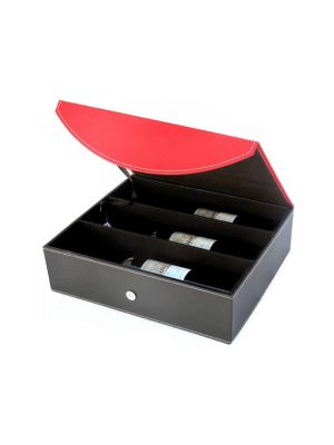 Estuche Para 3 Botellas Tapa Roja