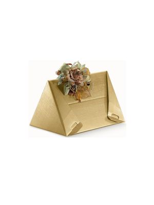 Estuche para 3 botellas dorado