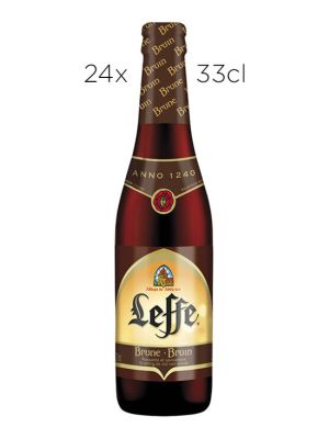 Cerveza Leffe Brune - Caja de 24 botellas 33cl