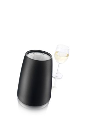 Cubitera Negra con Enfriador Silver Vacu Vin