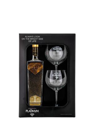 Estuche Ginebra Platinvm Gold + 2 Copas de Balón