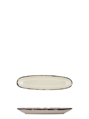 Fuente Baguette de 32x9cm fondo crema mangan