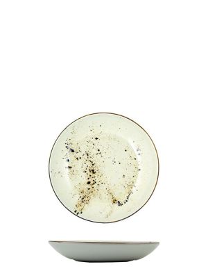 Plato Hondo de 25,5cm tonos marrones