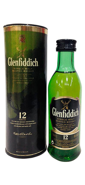 Comprar Whisky Glenfiddich de Malta Miniatura con tubo 5CL